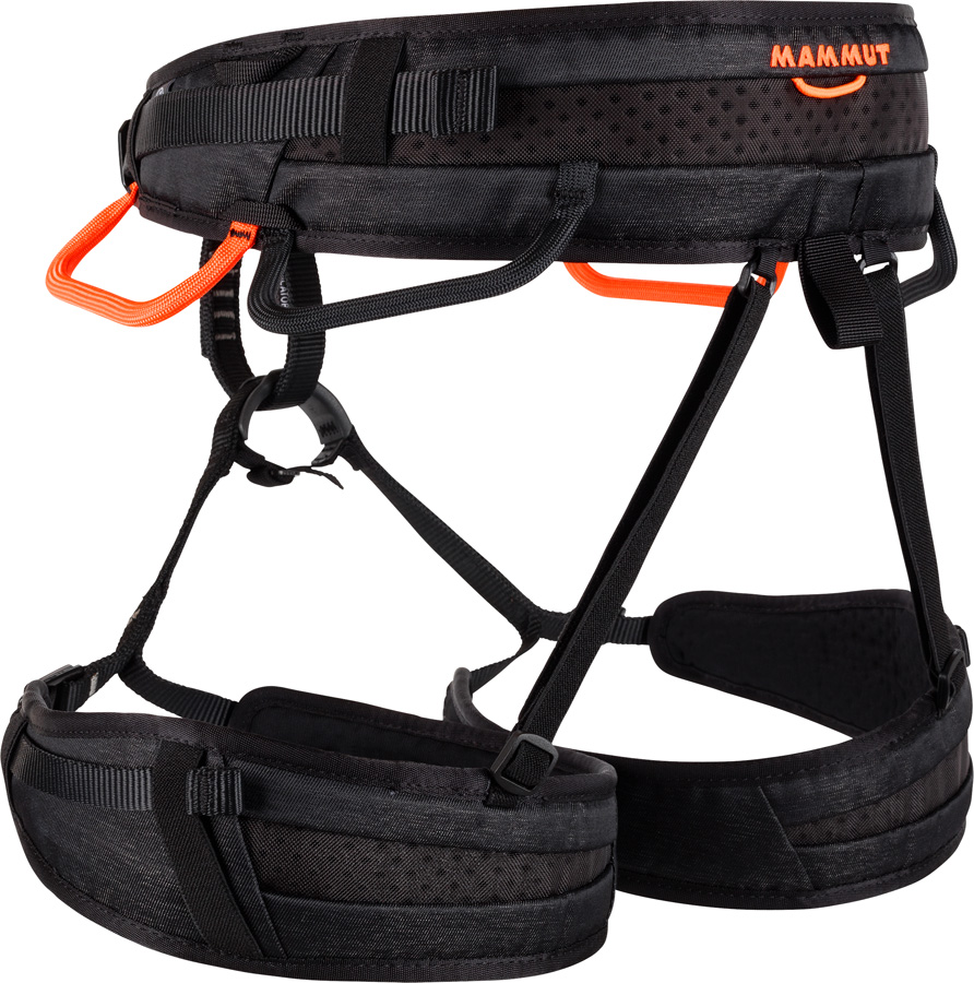 Photos - Climbing Gear Mammut Ophir 4 Slide Rock Climbing Harness, XS-M Black-Safety Orange   2020
