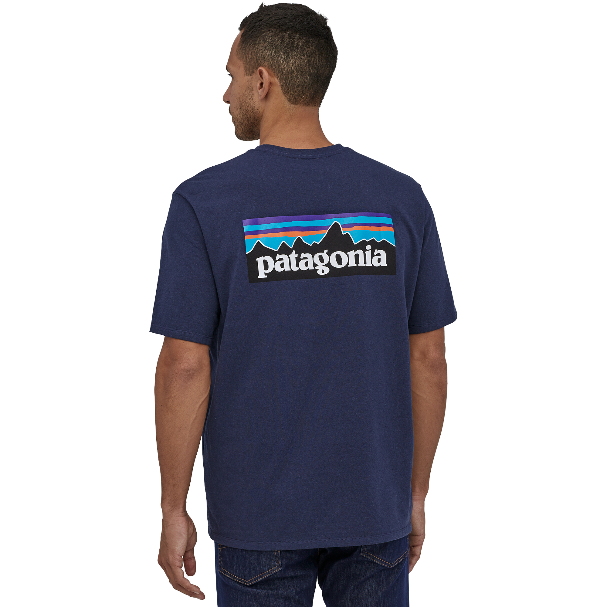 Photos - Trekking Clothes Patagonia P-6 Logo Responsibili-Tee Men's T-Shirt, M Navy 38504-CNY-M 