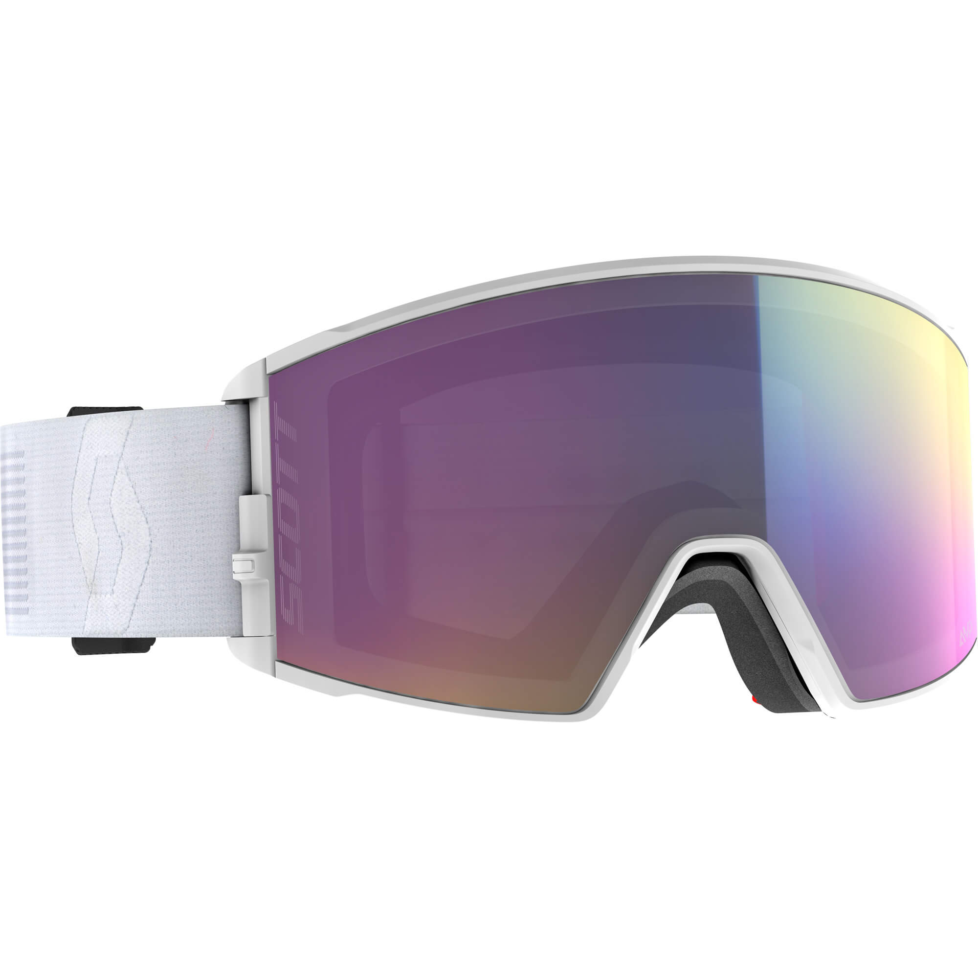 Photos - Ski Goggles Scott React Ski/Snowboard Goggles, Mineral White/Enhancer Teal Chrome 4145 