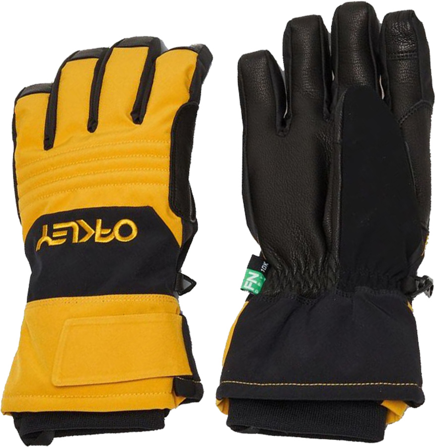Photos - Ski Wear Oakley B1B Waterproof Insulated Ski/Snowboard Gloves, S Amber Yellow FOS90 