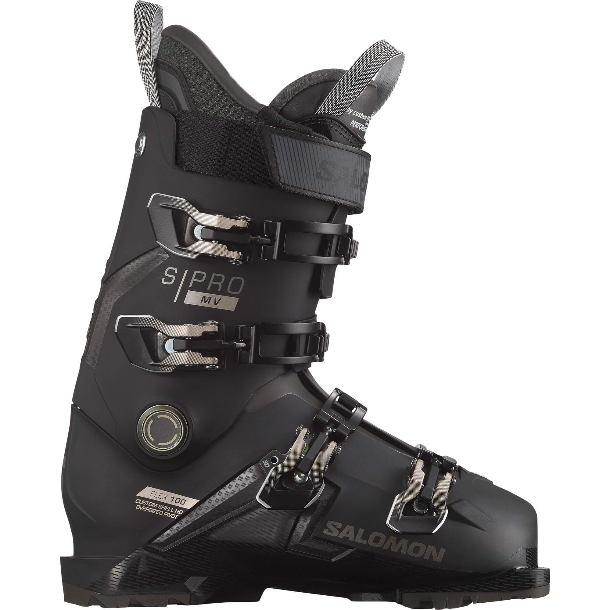 Photos - Ski Boots Salomon S/PRO MV 100 GW GripWalk , 26/26.5 Black/Titanium  L4  2024