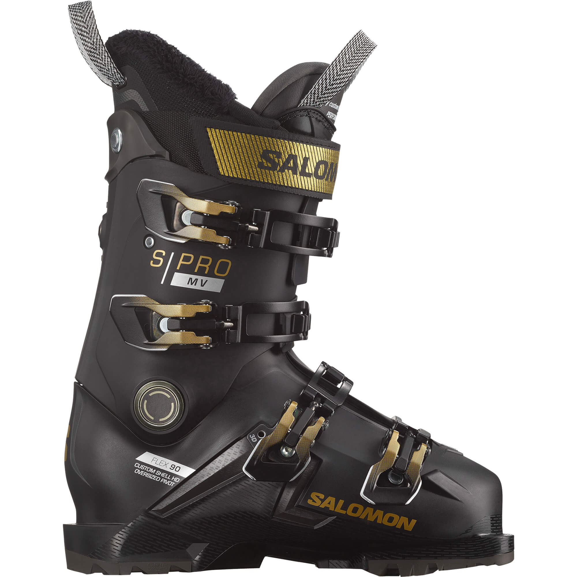 Photos - Ski Boots Salomon S/PRO MV 90 W GW Women's , 23/23.5 Black/Gold  L47351  2024