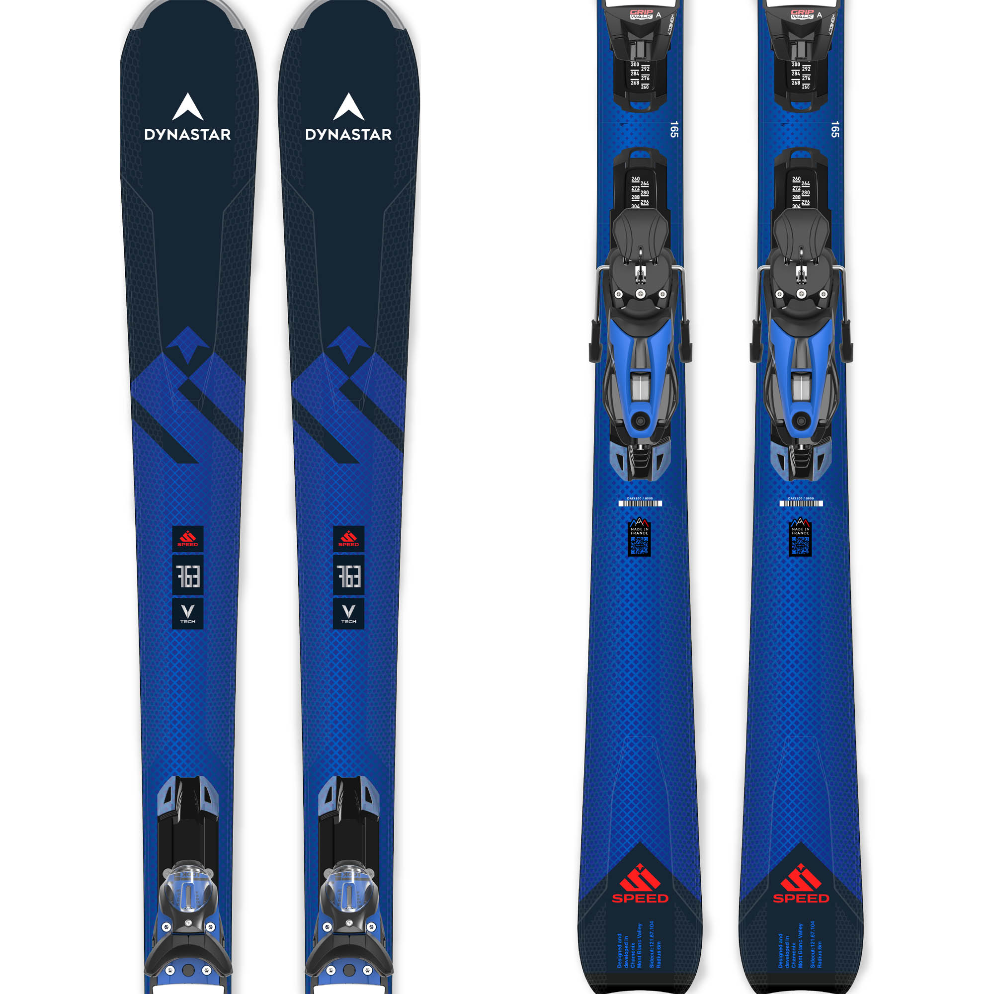 Photos - Ski Dynastar Speed 763 Konect NX 12 KONECT GW B80 , 174cm Black/Blue   2024