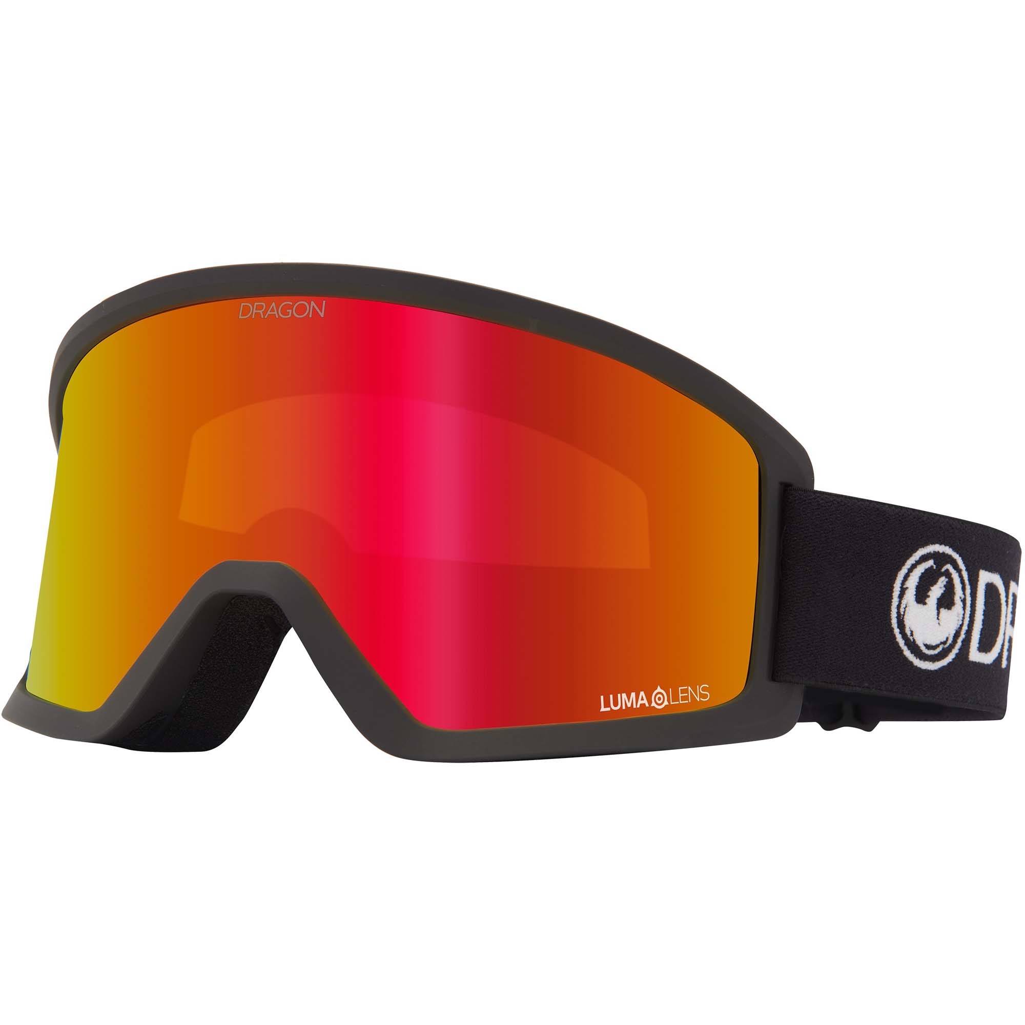 Photos - Ski Goggles Dragon DX3 OTG Snowboard/, M Black Frame/Lumalens Red Ion 40494 