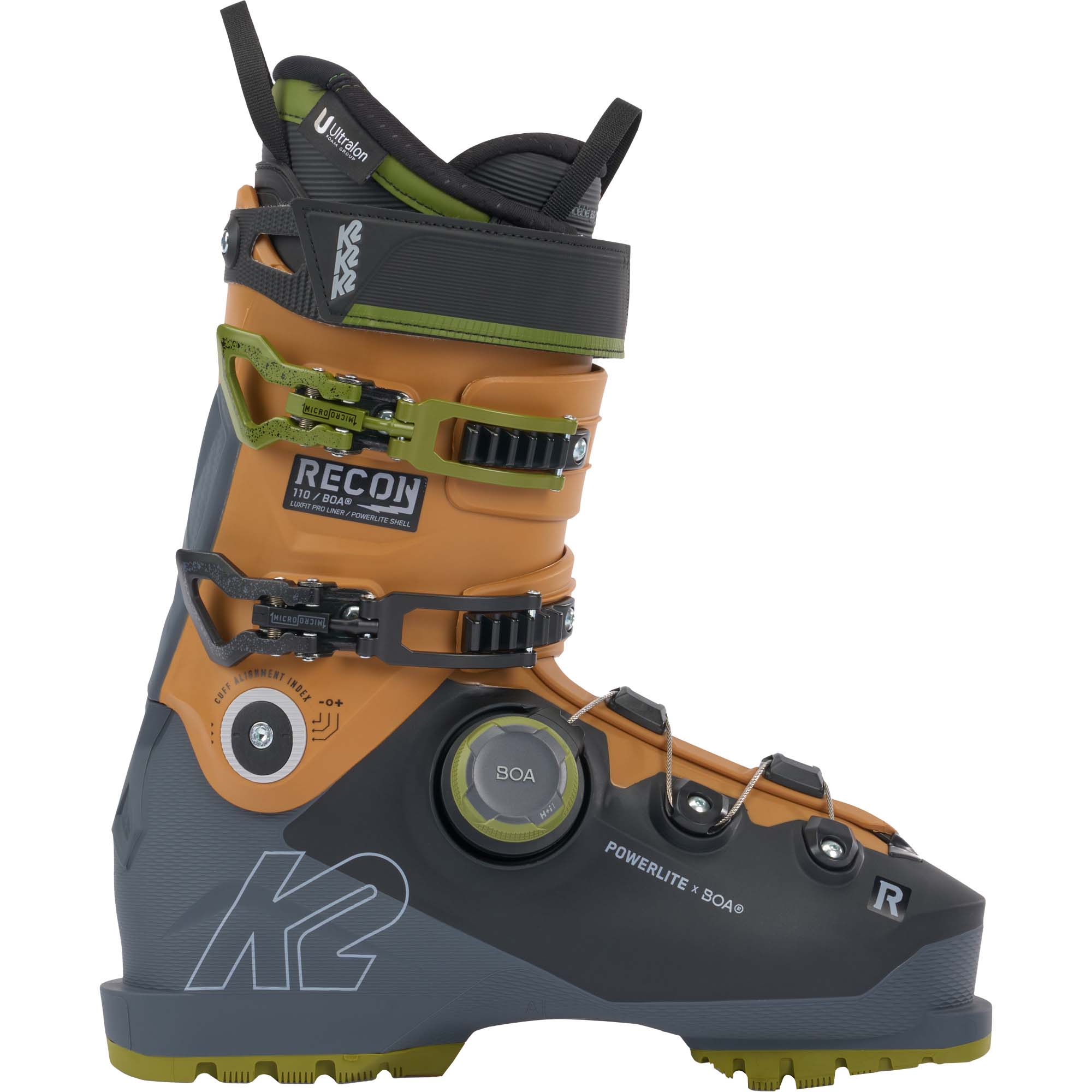 Photos - Ski Boots K2 Recon 110 BOA GripWalk , 30/30.5 Brown/Black 10H2010.1 
