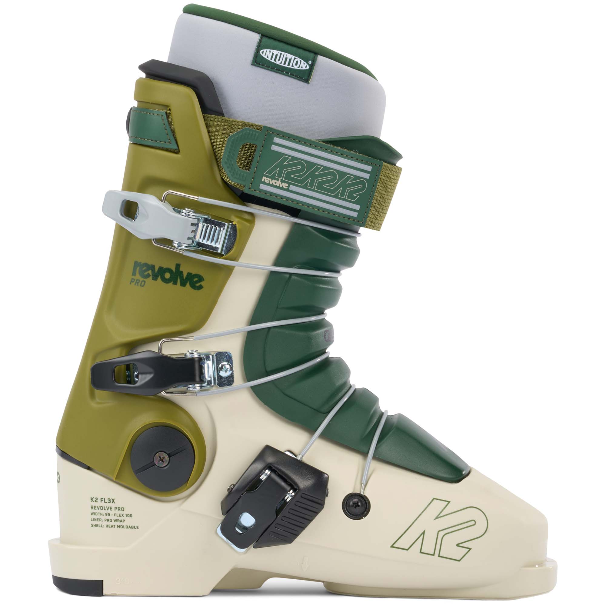 Photos - Ski Boots K2 Revolve Pro , 28/28.5 White/Green  10H6005.1  2024