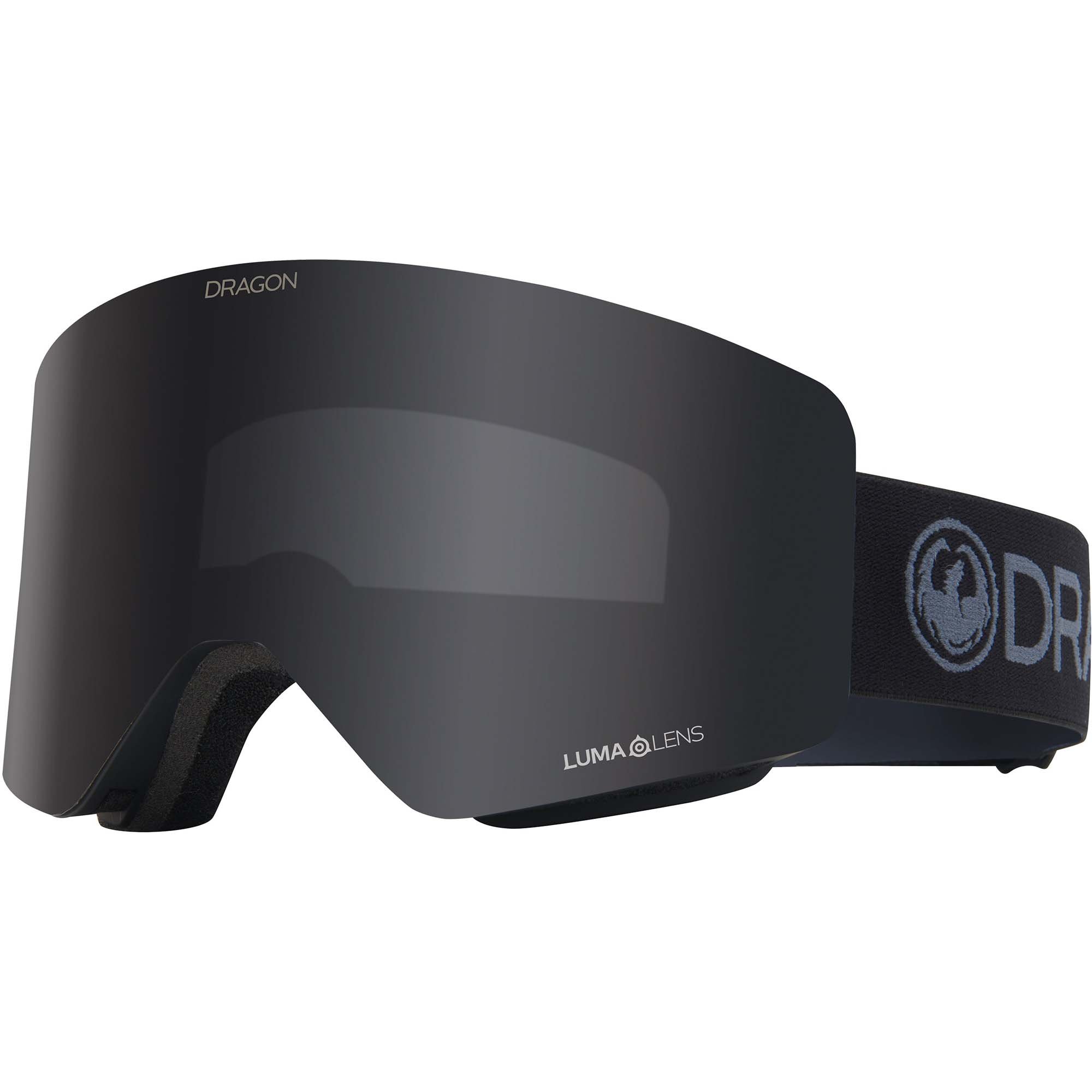 Photos - Ski Goggles Dragon R1 OTG Ski/Snowboard Goggles, M Blackout/LL Dark Smoke Lens DRG110/ 