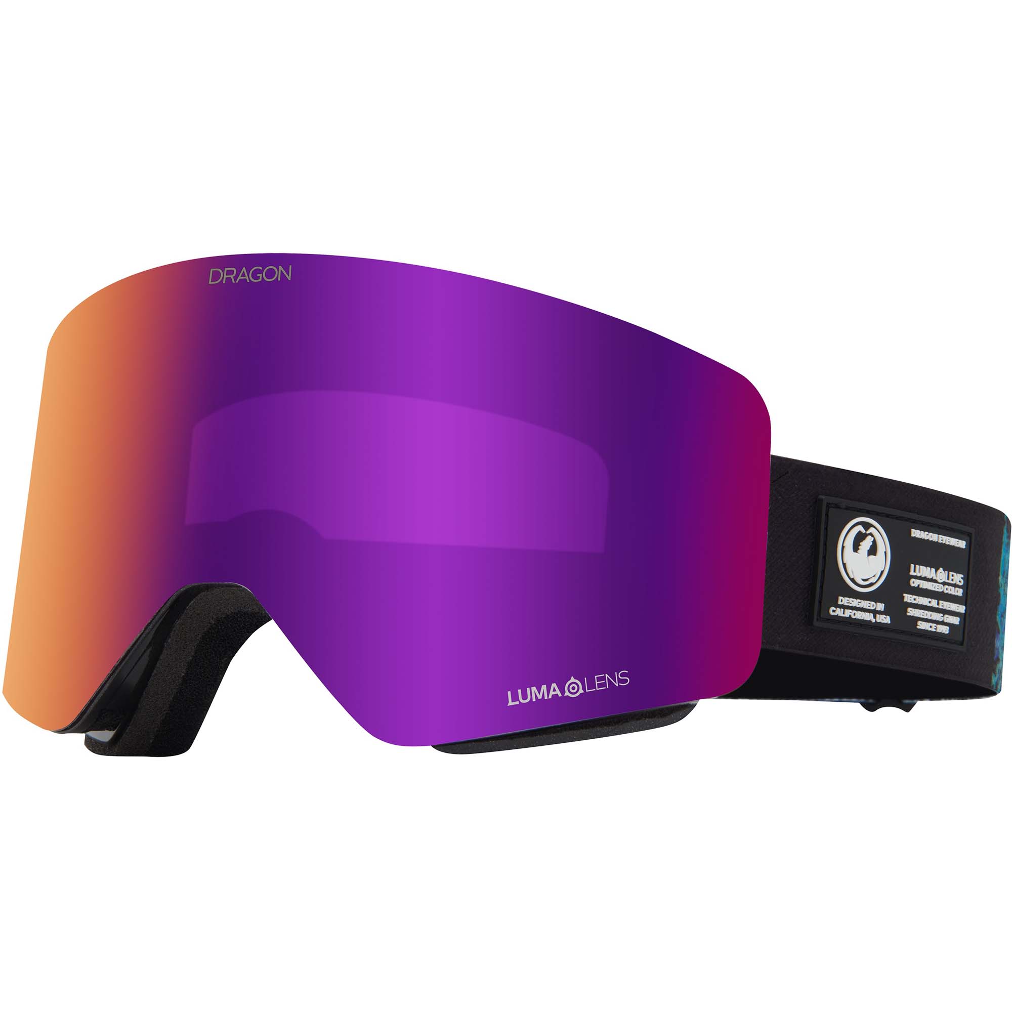 Photos - Ski Goggles Dragon R1 OTG Ski/Snowboard Goggles, M Black Pearl/LL Purple Ion DRG110/63 