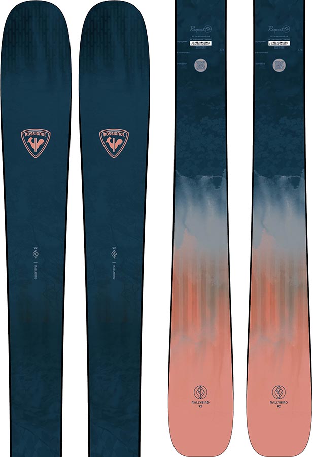 Photos - Ski Rossignol RALLYBIRD 92 Women's , 170cm Blue/Peach  RALML03  2024