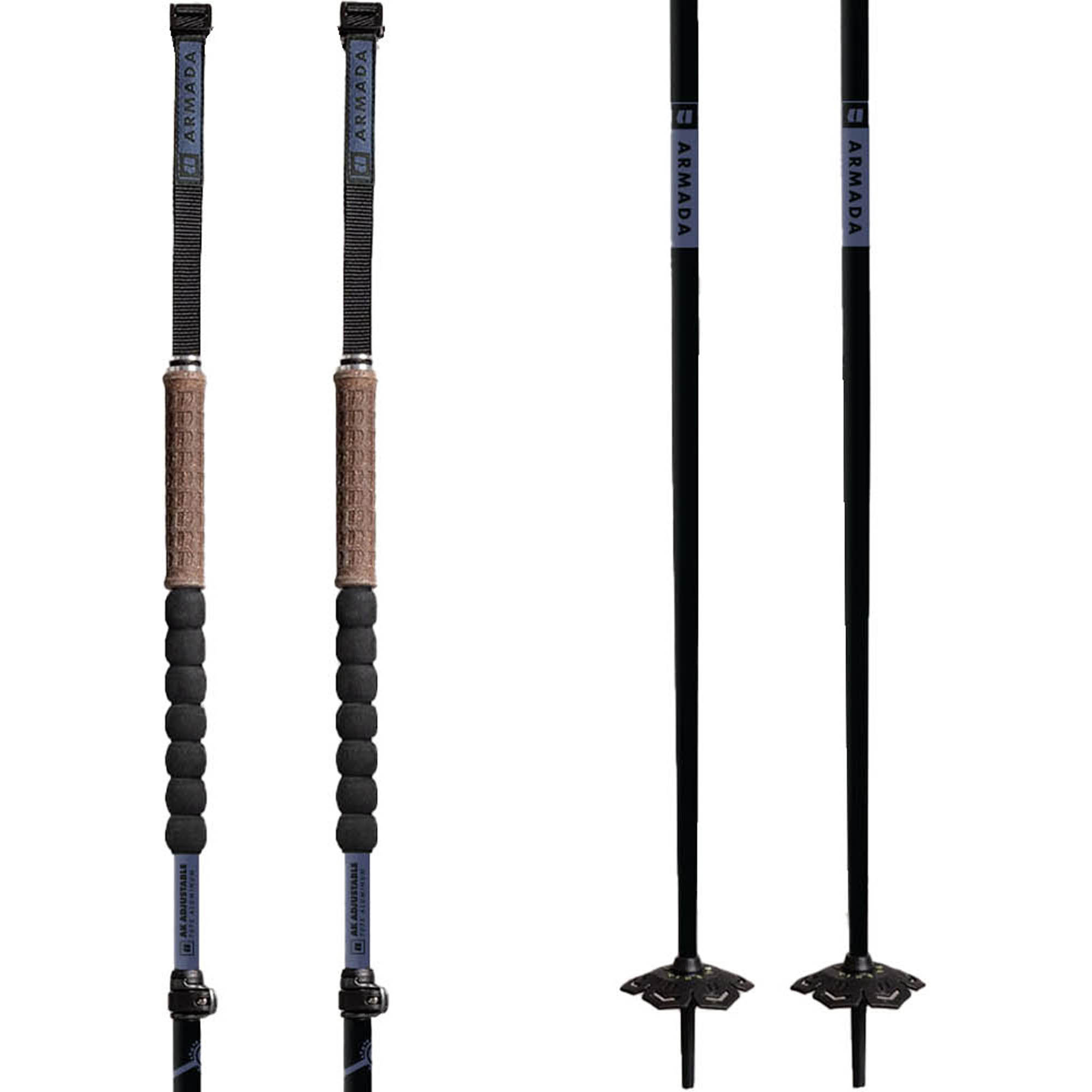 Photos - Other for Winter Sports Armada AK Adjustable Pair Of Ski Poles, 115-130cm Grey/Black RJ0000100+ 