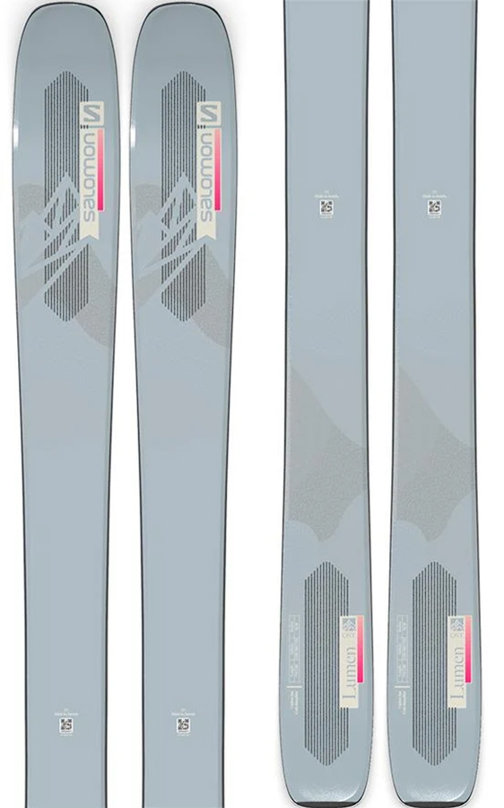 Photos - Ski Salomon QST Lumen 99 Women's , 153cm Light Grey/Pink  L41497100153  2022