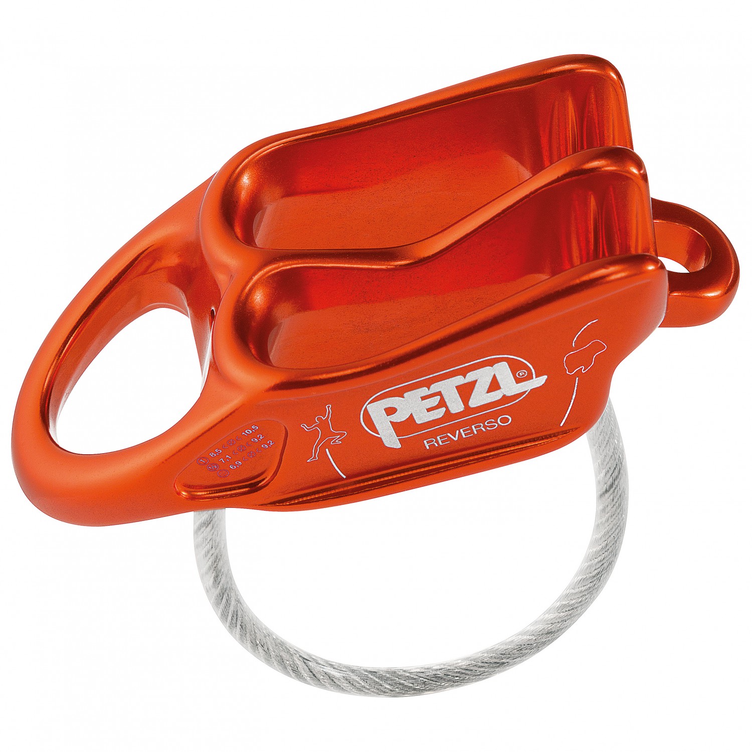 Photos - Climbing Gear Petzl Reverso Climbing Belay Rappel Device, Red Orange D17 AG 