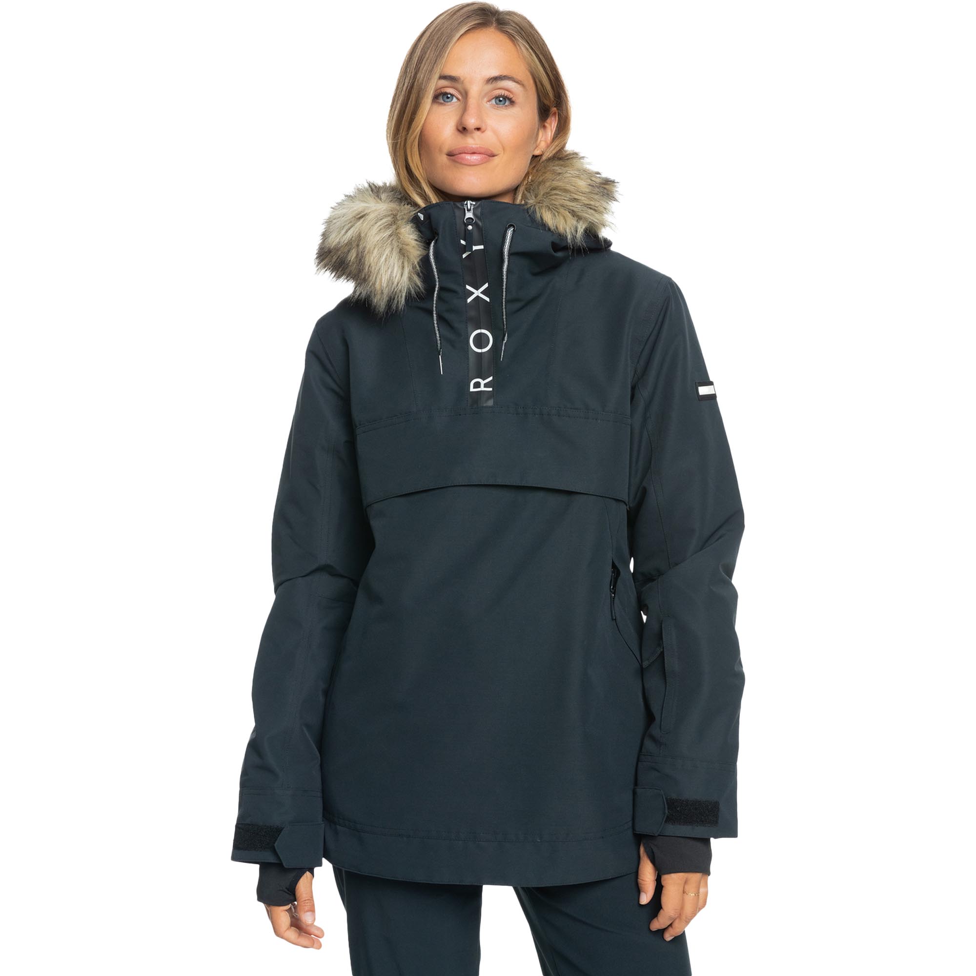 Photos - Ski Wear Roxy Shelter Women's Snowboard/Ski Jacket, UK 12 True Black ERJTJ03452 