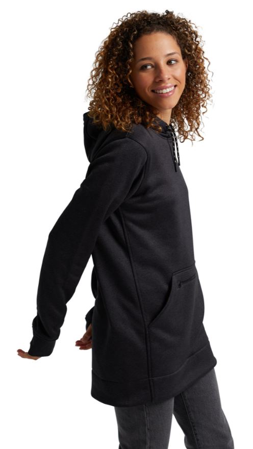 Burton Oak Long Pullover Hoodie Uk 10 Black Heather
