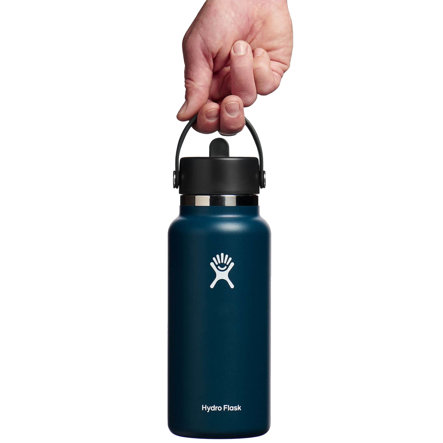 Photos - Thermos Hydro Flask 32oz Wide Mouth With Straw Cap Water Bottle, Indigo W32BFS464 