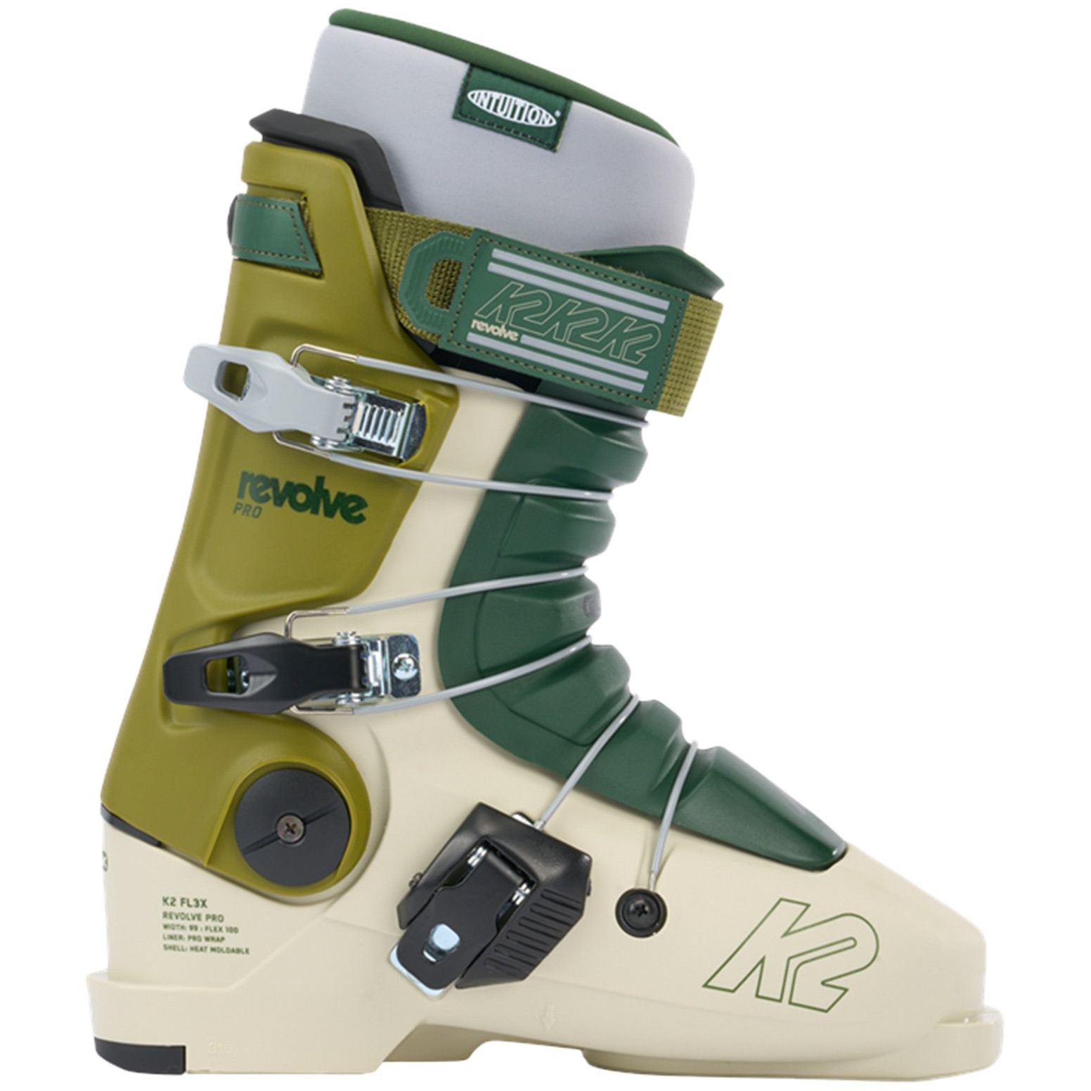 Photos - Ski Boots K2 Revolve Pro , 28/28.5 White/Green  10H6005.1  2024