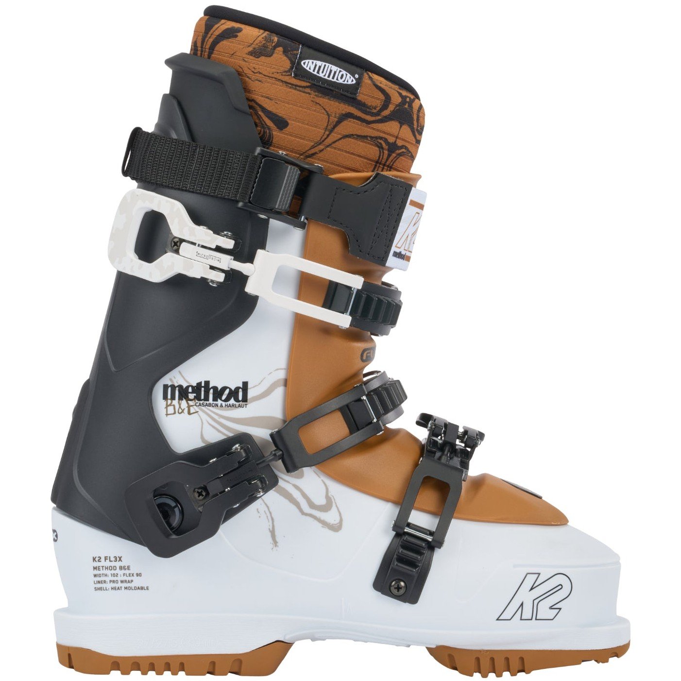 Photos - Ski Boots K2 Method B&E Grip Walk , 28/28.5 Black/White/Gold  10H6007.1  2024