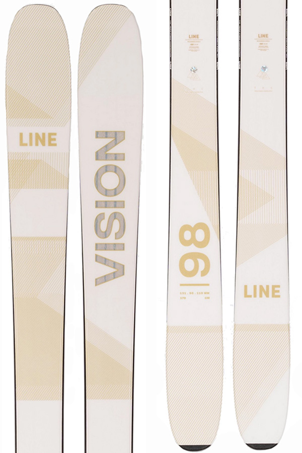 Photos - Ski LINE Vision 98 , 179cm White/Black/Cream, Ski Only,  19G0006.101.1  2023