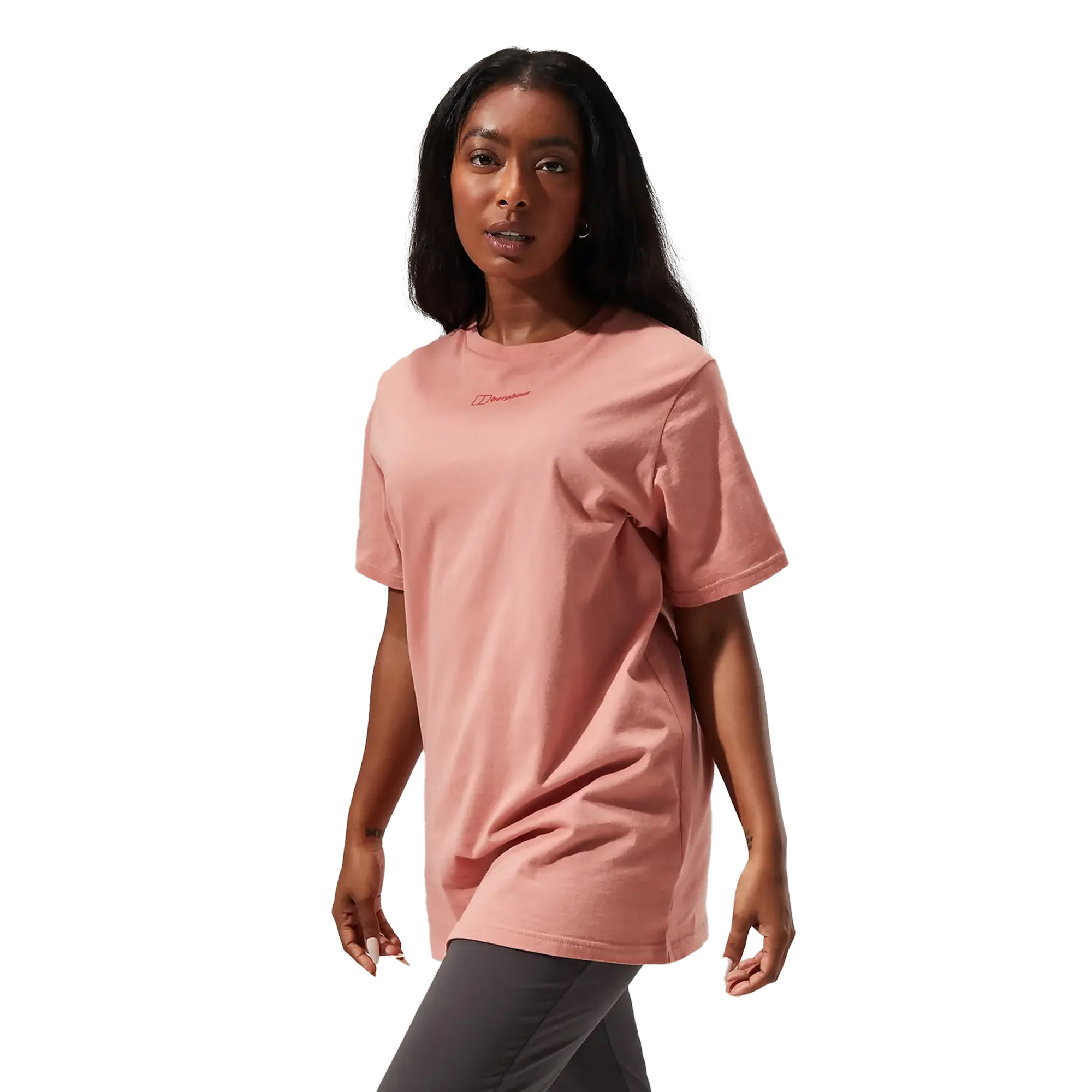 Photos - Trekking Clothes Berghaus Boyfriend Logo Women's T-Shirt, UK 10 Rose Dawn 4-A001390HY1 