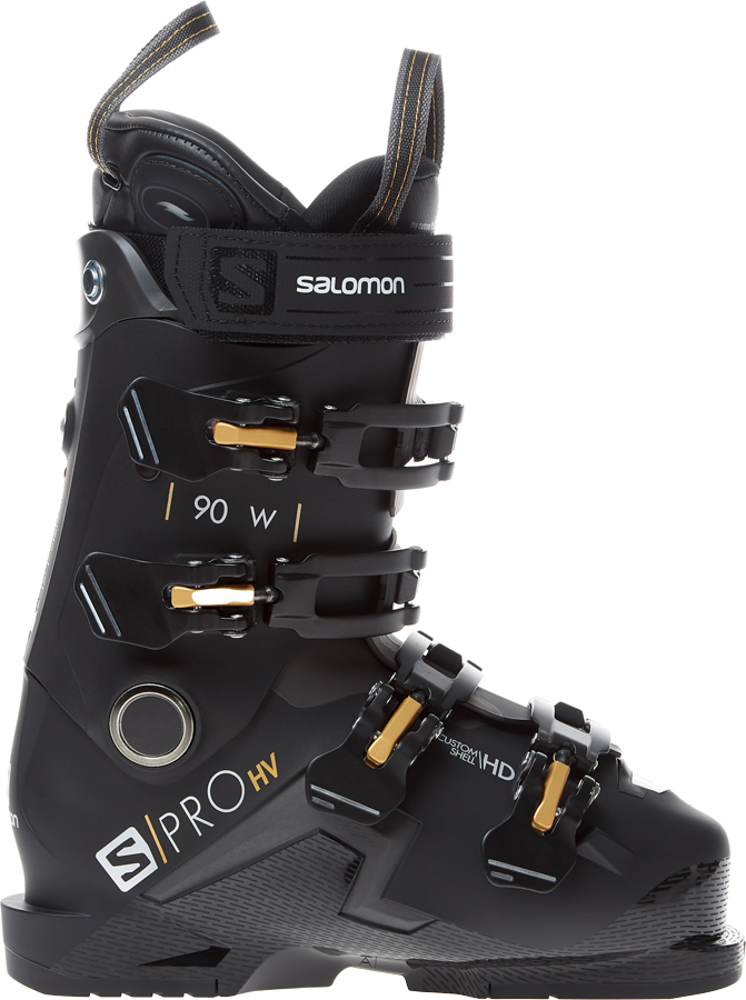 Photos - Ski Boots Salomon S/Pro HV 90 W Women's , 23/23.5 CH Black/Gold  L41174  2021