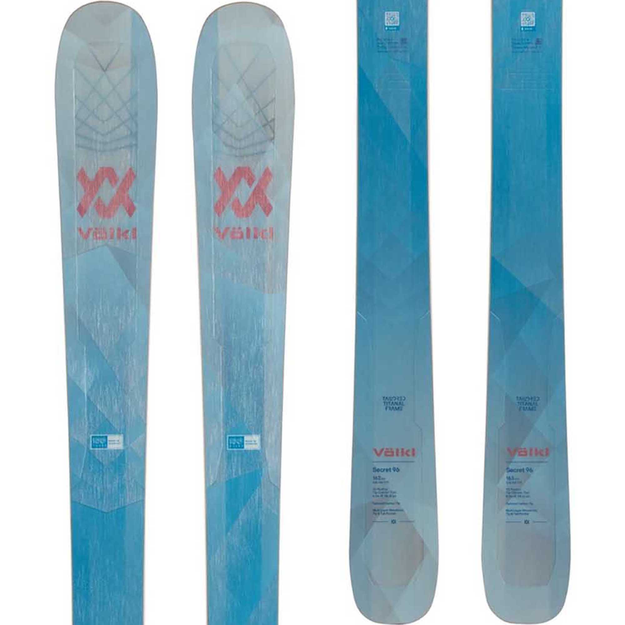Photos - Ski Volkl Secret 96 Women's Flat , 156cm Blue/White  V2310116.000  2024