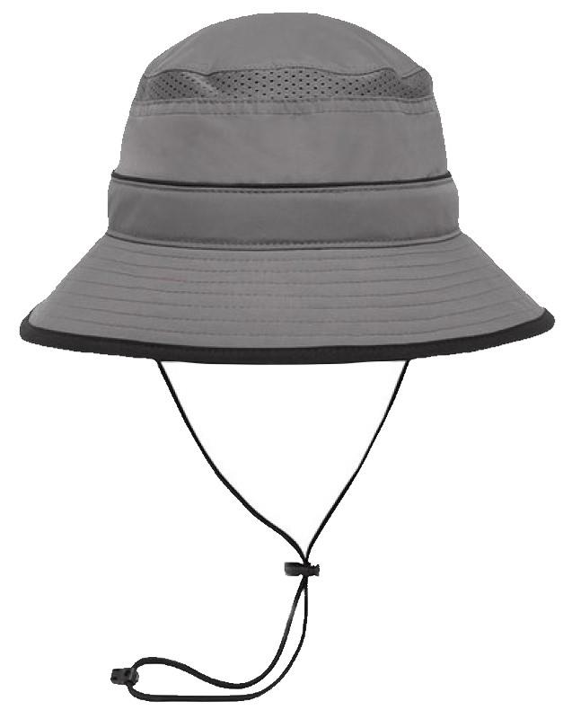 Sunday Afternoons Solar Bucket Wide-Brimmed Sun Hat, L Charcoal