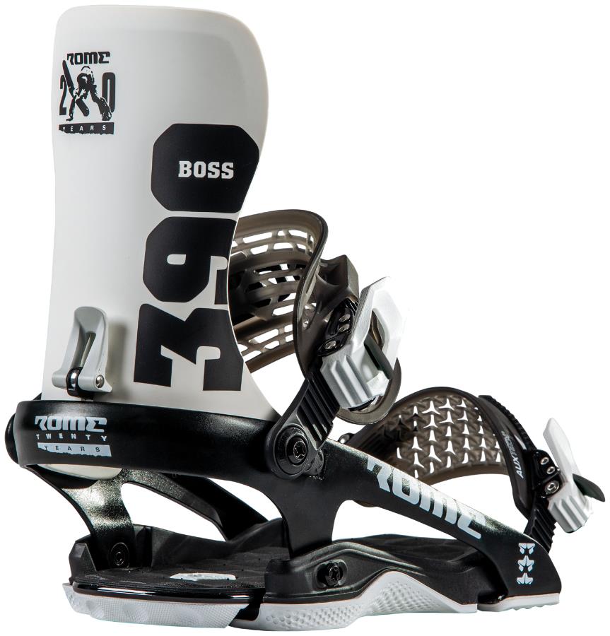 Rome 390 Boss 20th Anniversary Snowboard Bindings, L/Xl White