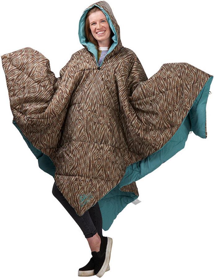 Kelty Hoodligan Blanket Hooded Thermal Camping Poncho, Trellis
