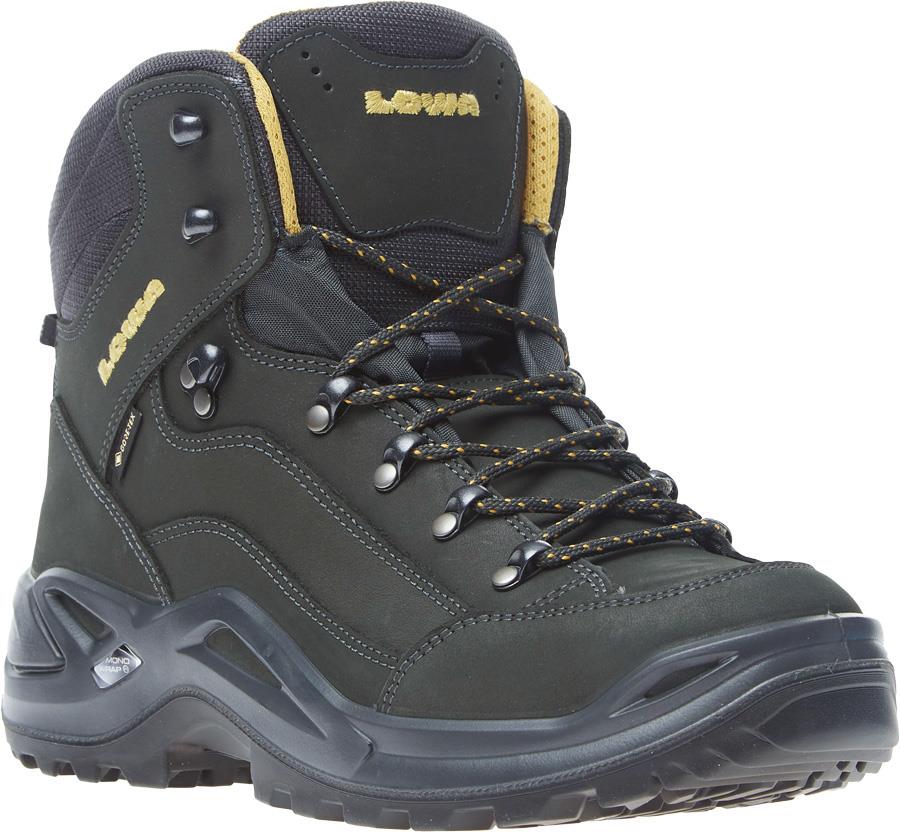 Lowa Renegade GTX Mid Gore-Tex Hiking Boots, UK 8 Anthracite/Mustard