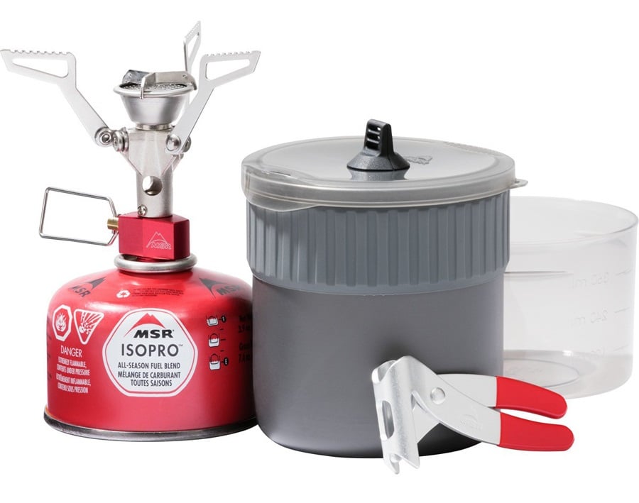 MSR Pocket Rocket 2 Mini Stove Kit Camping Stove & Cookware Set, 0.75L