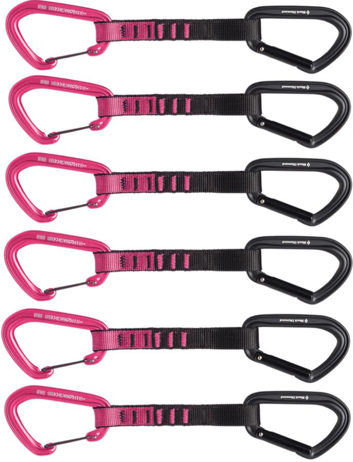 Black Diamond Hybrid Climbing Quickdraw Set, 6x12cm Pink