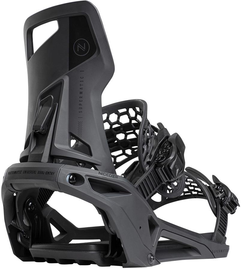 Nidecker Supermatic Step In Snowboard Bindings, Xl Black