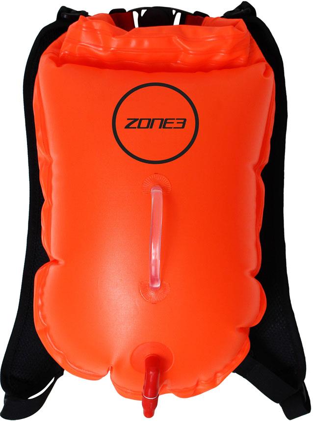 Zone3 Backpack Swim Safety Buoy Tow Float Dry Bag, 28L Orange