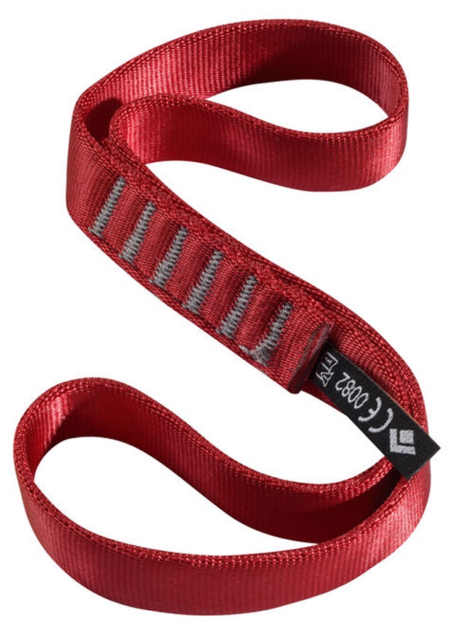 Black Diamond Nylon Runner Rock Climbing Sling, 30cm X 18mm Red