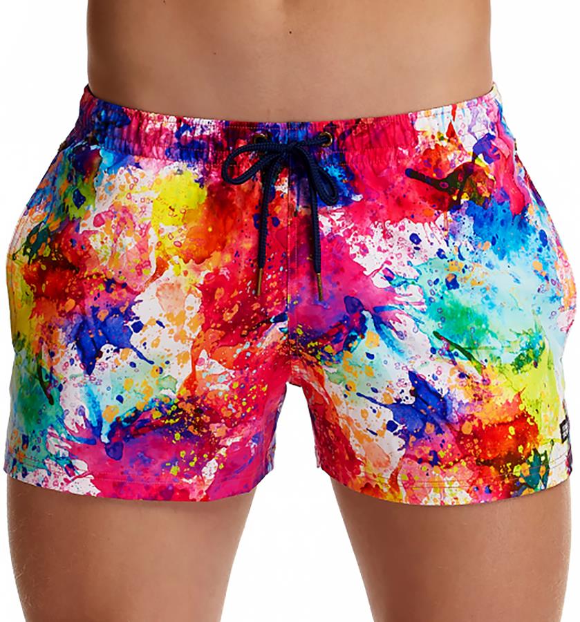 Funky Trunks Shorty Shorts Men's Swimming Shorts, S Dye Another Day