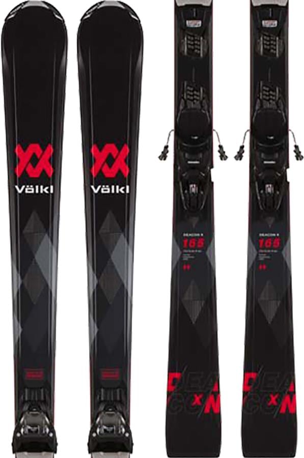 Volkl Deacon X Vmotion 10 Gw Skis, 165cm Black Red