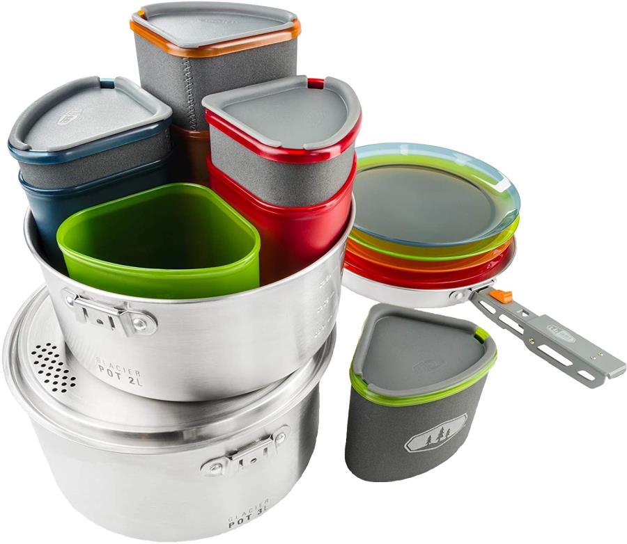 GSI Outdoors Glacier Stainless Camper Camping Cookware Set