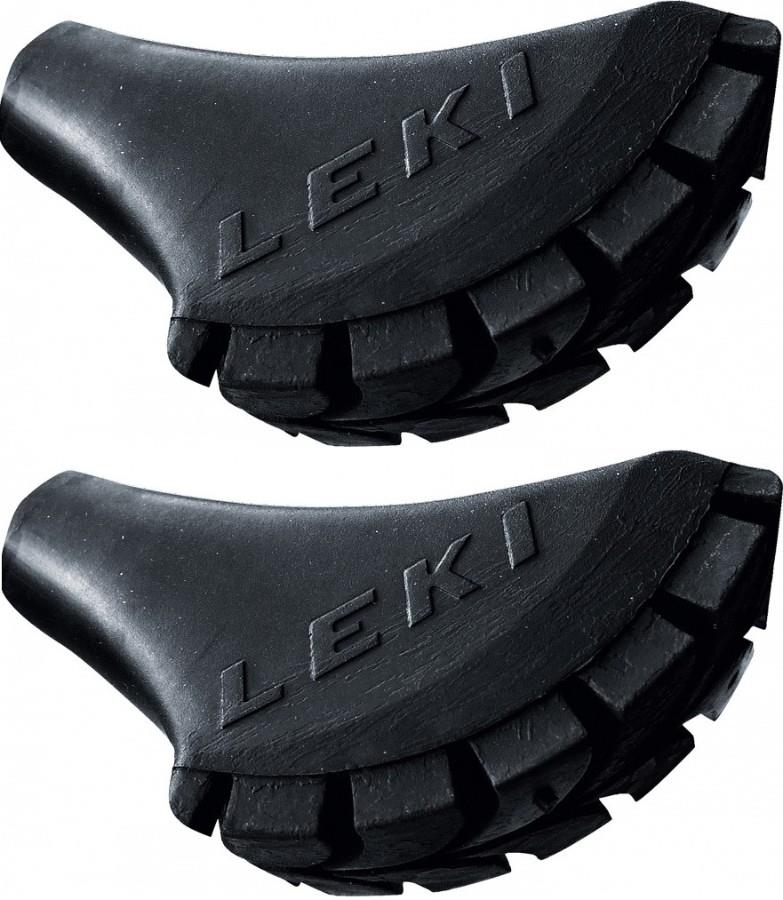 Leki Rubber Walking Tip Nordic Trekking Pole Pads 1 Pair Black