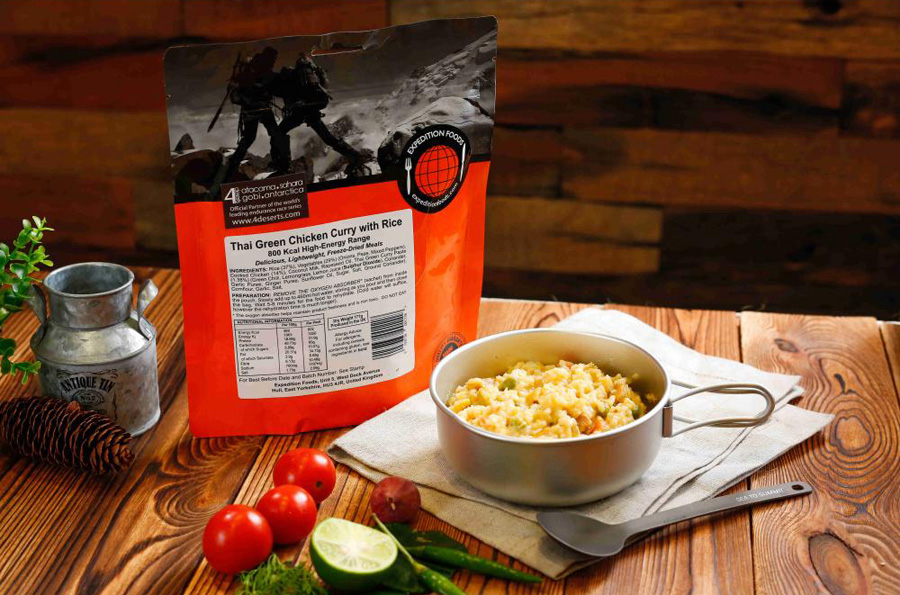 Expedition Foods Thai Green Chicken Curry + Rice Hiking Food