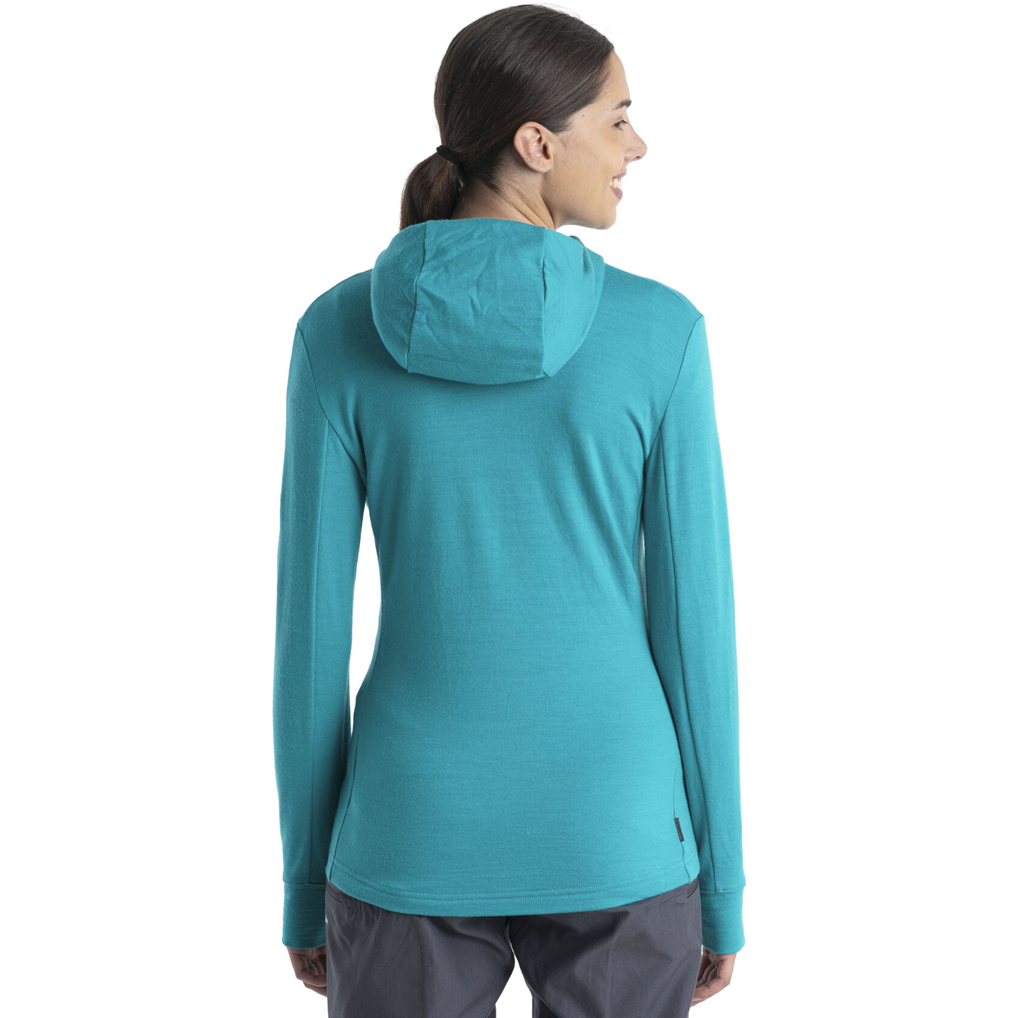 ICEBREAKER Women's Quantum Iii Long Sleeve Wool Athletic Zip Up Hoodie