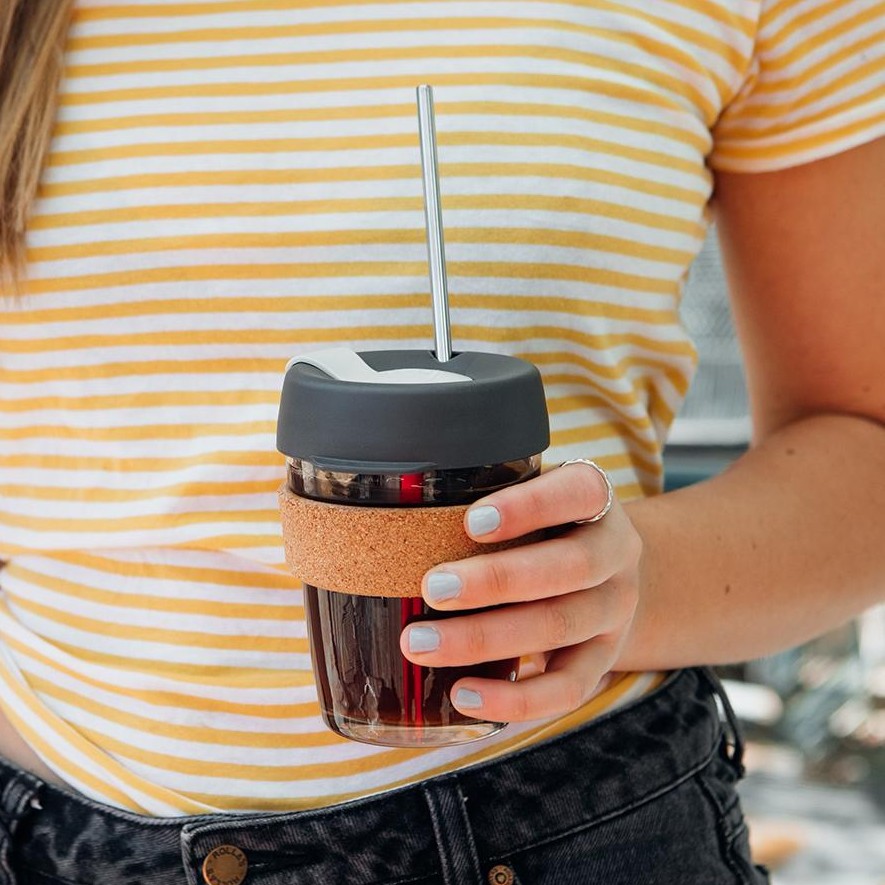 KeepCup Reusable Straw & Cleaner Stainless Steel Straw & Brush