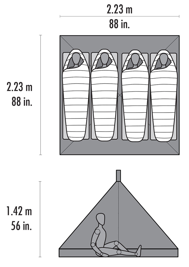 MSR Front Range Bug/Floor Insert Camping Tarp Accessory