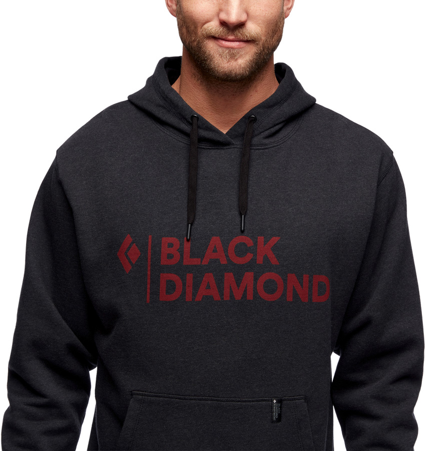 Black Diamond Stacked Logo Men's Pullover Hoodie