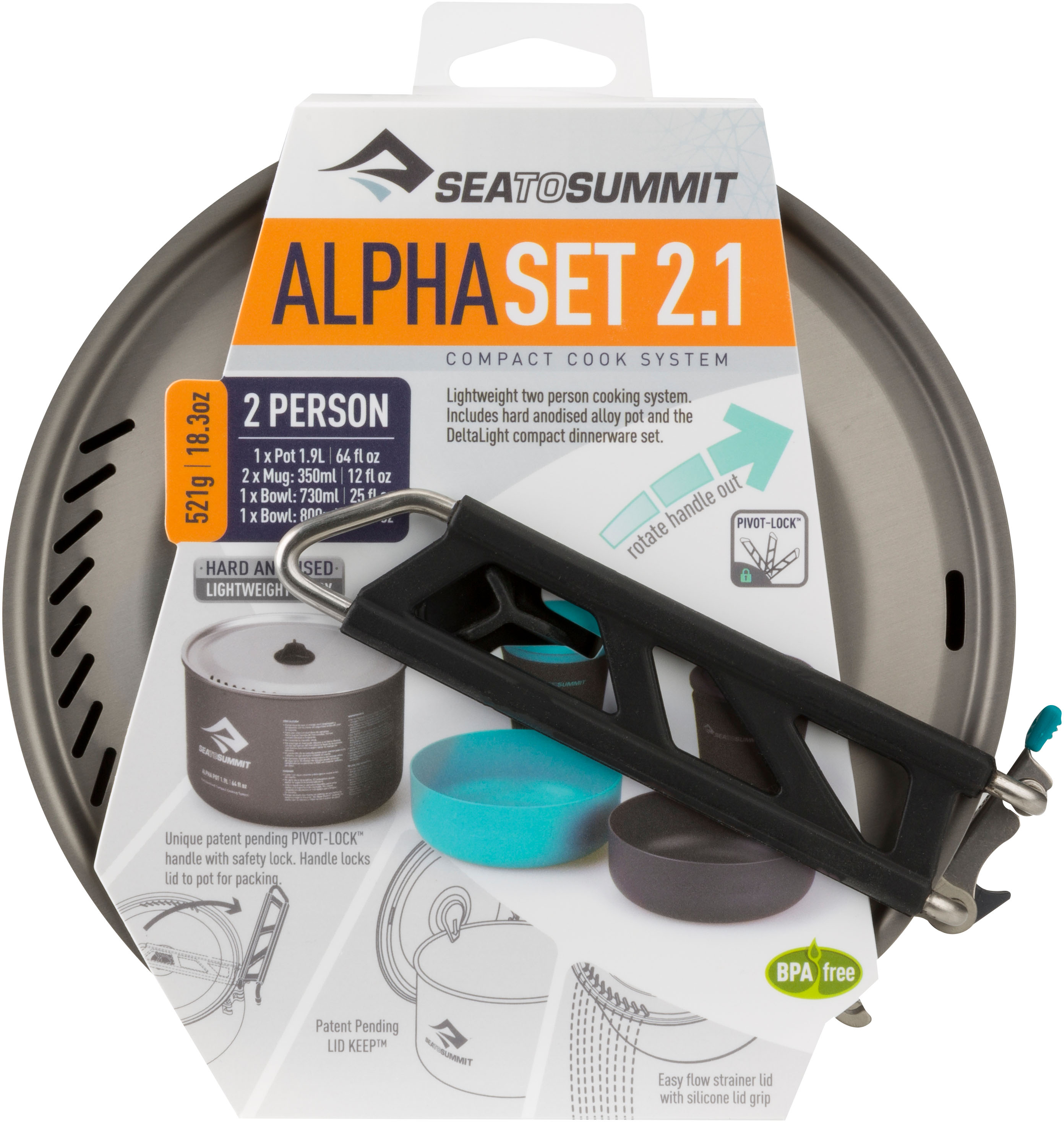 Sea to Summit Alpha Pot Cook Set 2.1 Camping Cookware