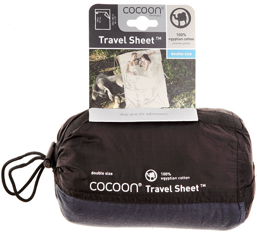 Cocoon TravelSheet Egyptian Cotton Double  Sleeping Bag Liner