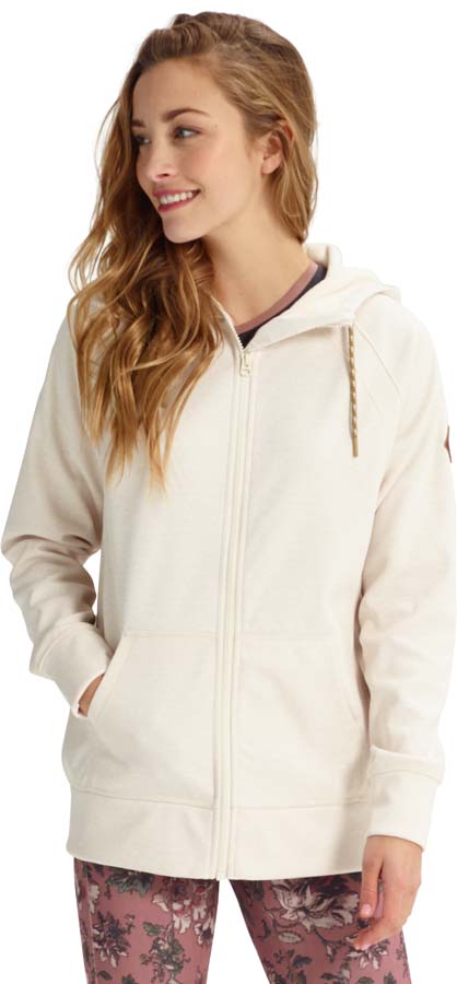 Burton Women s Crown Bonded Full Zip Hoodie Absolute Snow