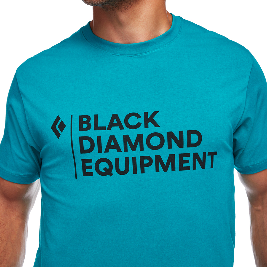 Black Diamond Stacked Logo Tee Crew Neck Cotton T-shirt
