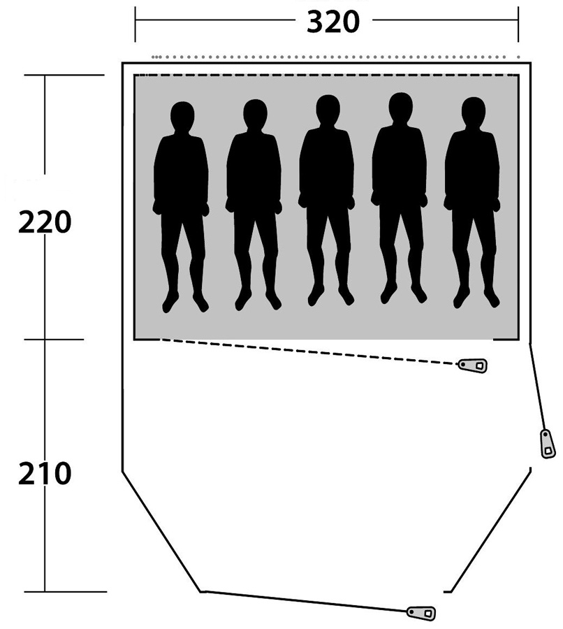 Outwell Earth 5 Family Camping Tent AbsoluteSnow