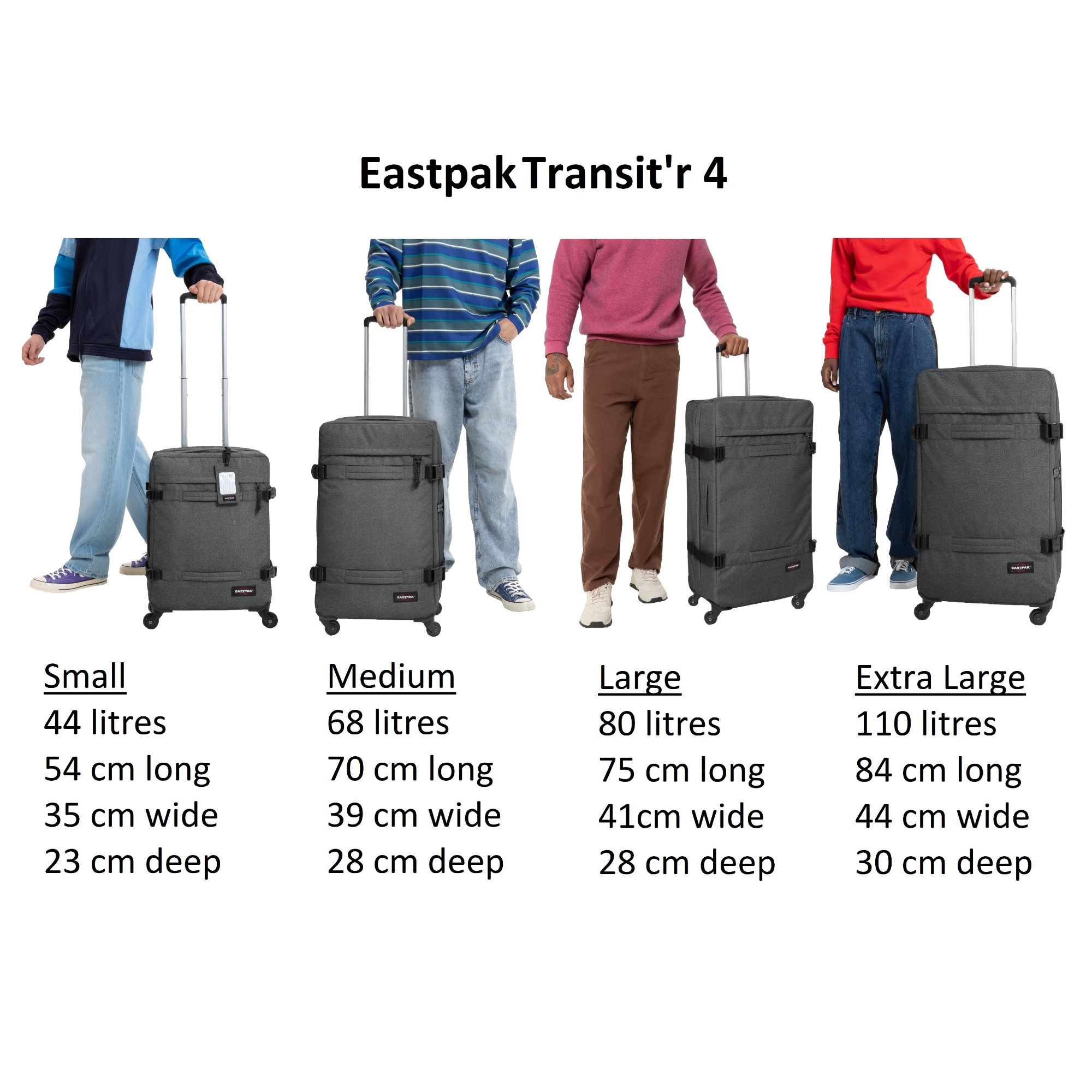 Eastpak Transit'R 4 L 80 Litre Four Wheel Soft Suitcase