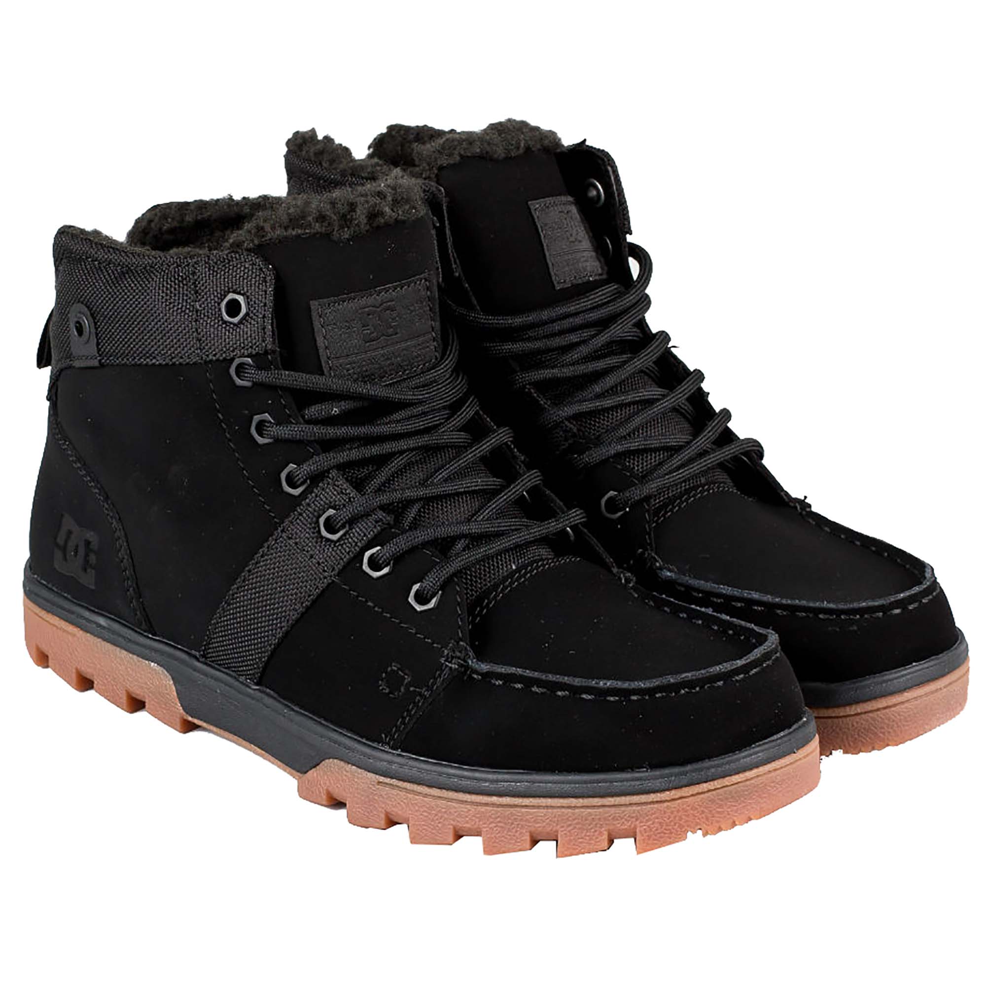 DC Men's Woodland Cold Weather High Top Shoe - Snow Boot Style, Water-Resistant Leather, Rubber Sole